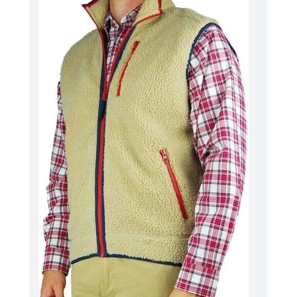 Southern Proper Men's Size Medium Fully Lined Sherpa Fleece Vest - Picture 1 of 9